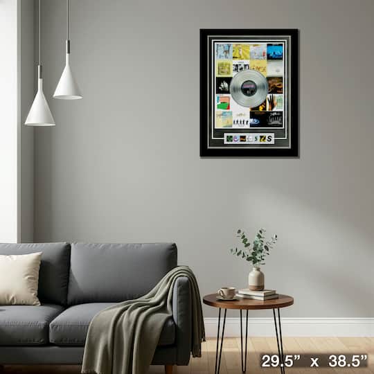 Genesis Framed Discography Print With Platinum LP 29.5" x 38.5"